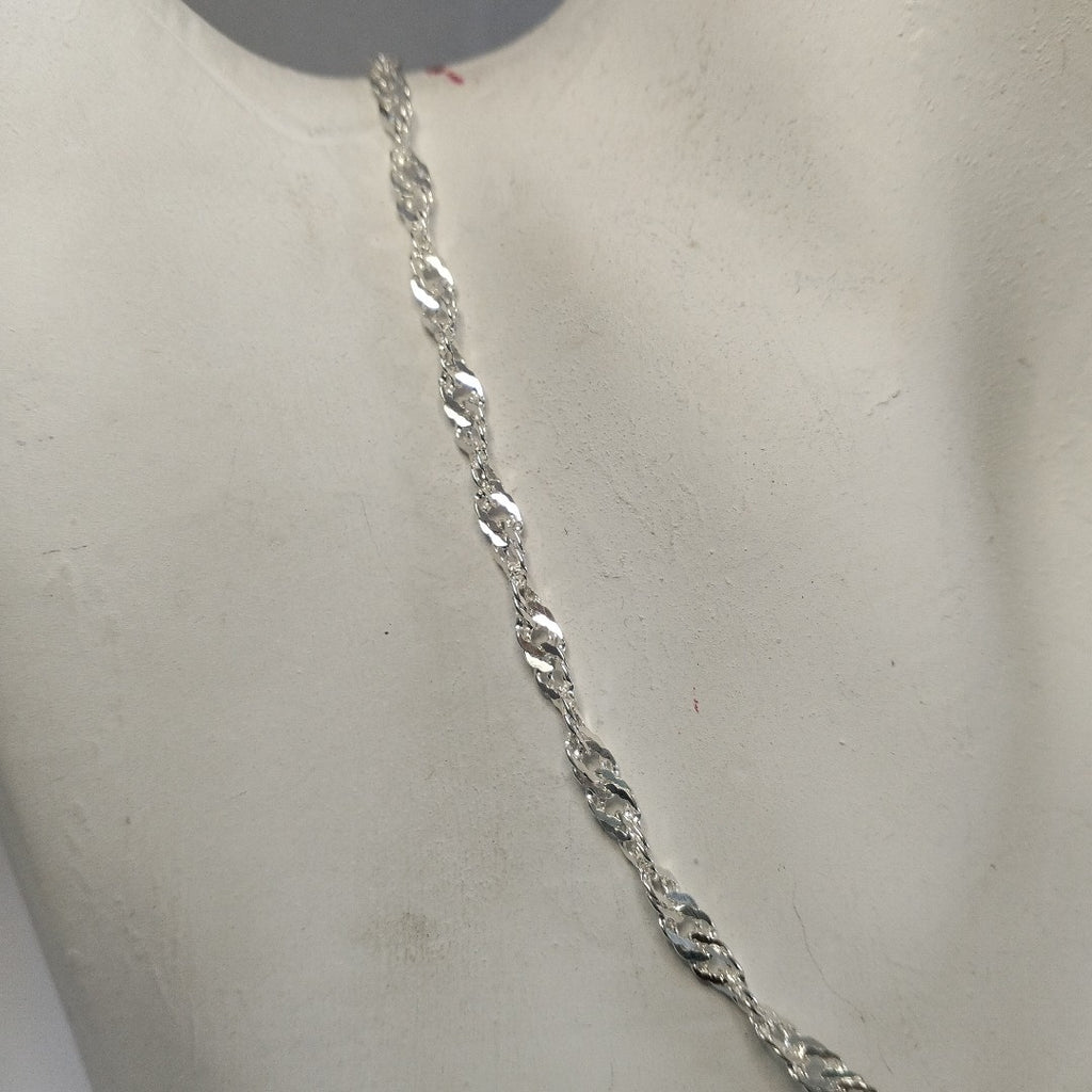 CADENA TEJIDO MEDIO TORZAL PLATA .925 55 CM 6.1 GR (NUEVO)
