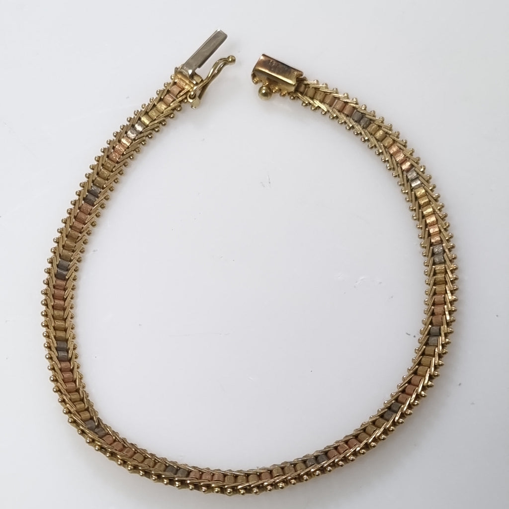 PULSERA ORO, ORO COMBINADO 14 K 8.4 GRMS (SEMINUEVO)