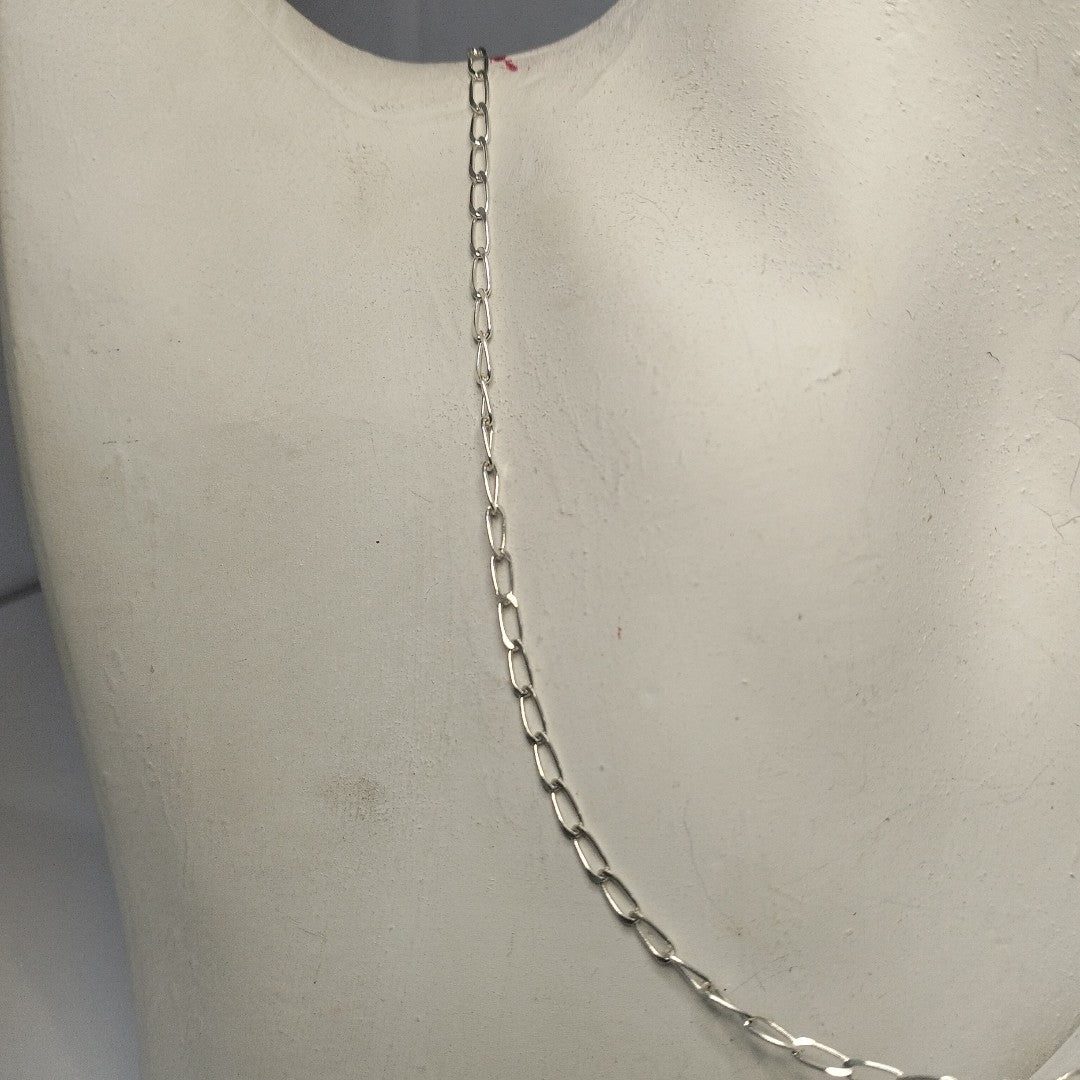 CADENA TEJIDO ESLABONES PLATA .925 55 CM 2.9 GR (NUEVO)