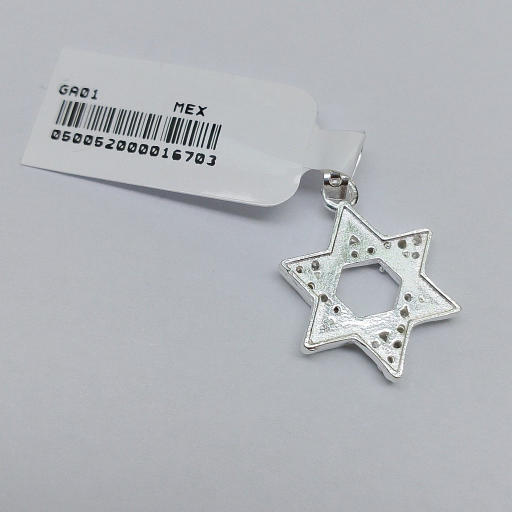 DIJE ESTRELLA DE DAVID C/CIRCONIAS PLATA .925 2.6 GR (NUEVO)