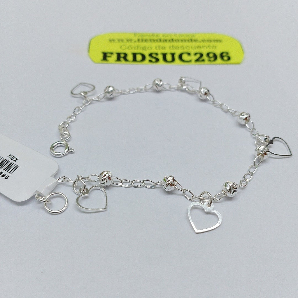 PULSERA TEJIDO ESPECIAL PLATA .925 18 CM 2.7 GR (NUEVO)
