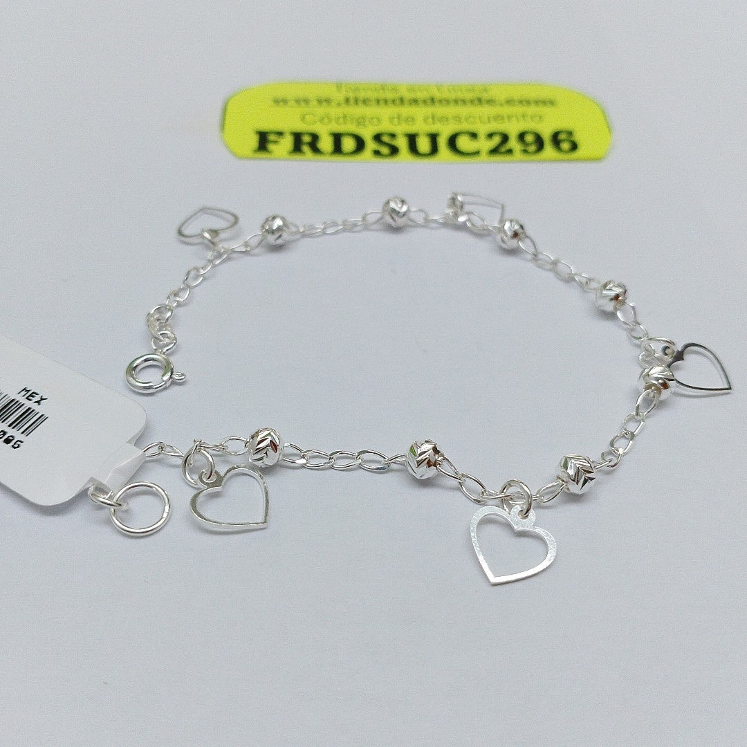 PULSERA TEJIDO ESPECIAL PLATA .925 18 CM 2.7 GR (NUEVO)
