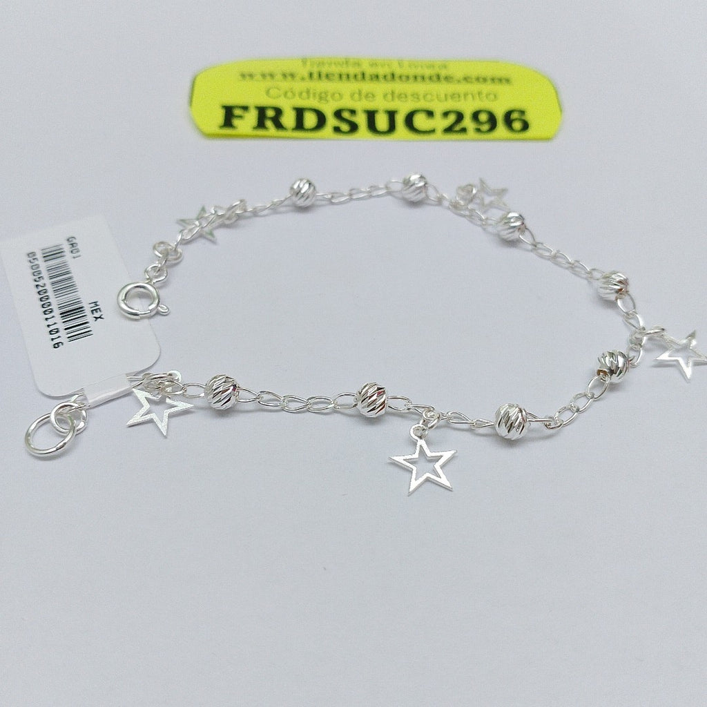 PULSERA TEJIDO ESPECIAL PLATA .925 18 CM 2.7 GR (NUEVO)