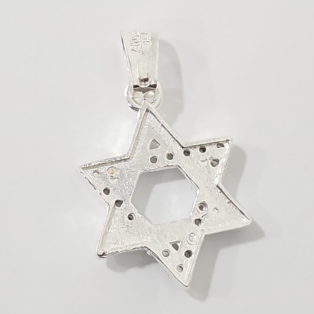 DIJE ESTRELLA DE DAVID C/CIRCONIAS PLATA .925 2.6 GR (NUEVO)