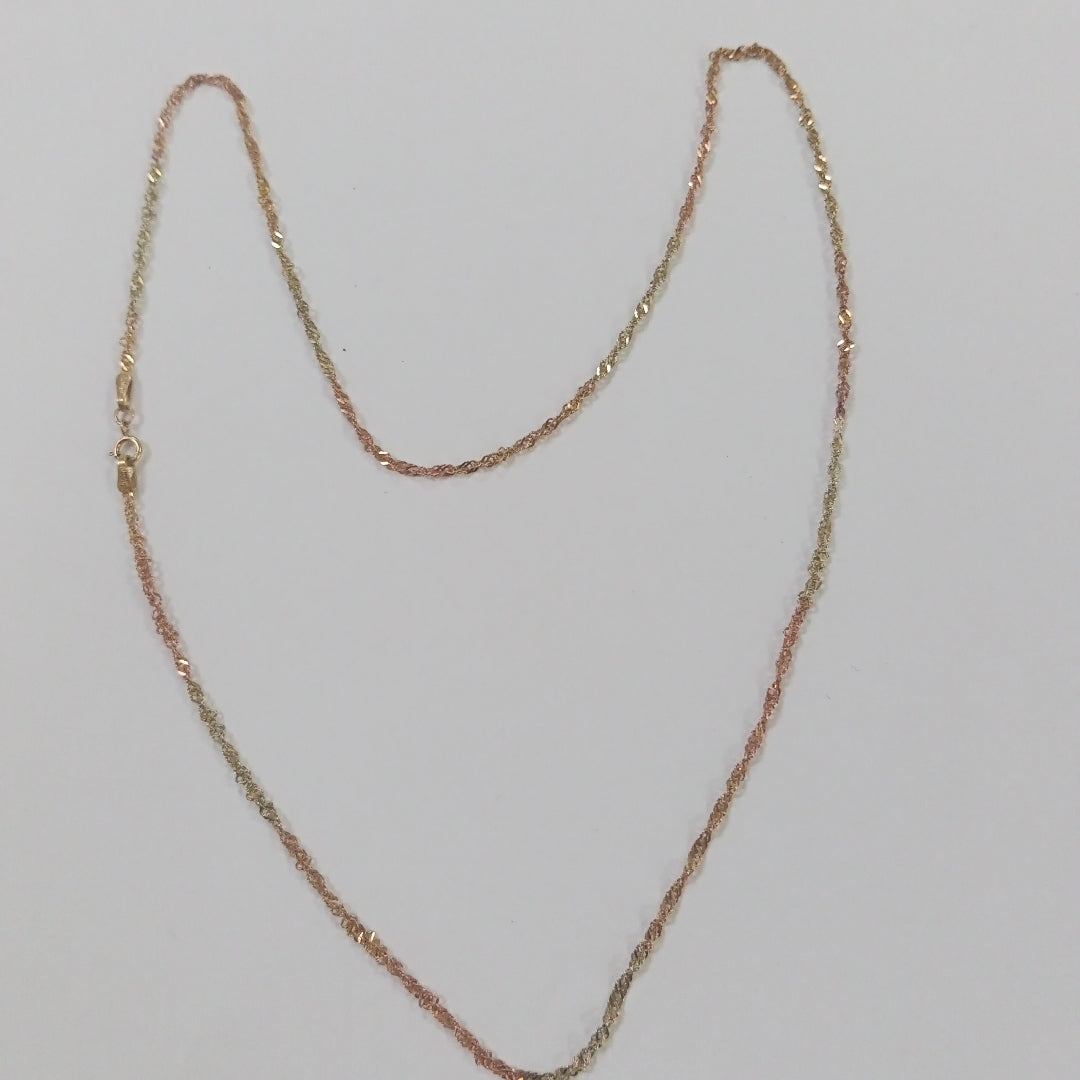 CADENA ORO COMBINADO 10 K 2,70 GRMS (SEMINUEVO)