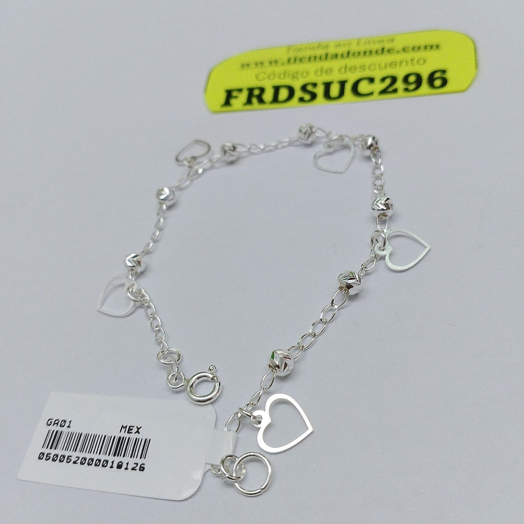 PULSERA TEJIDO ESPECIAL PLATA .925 18 CM 2.7 GR (NUEVO)