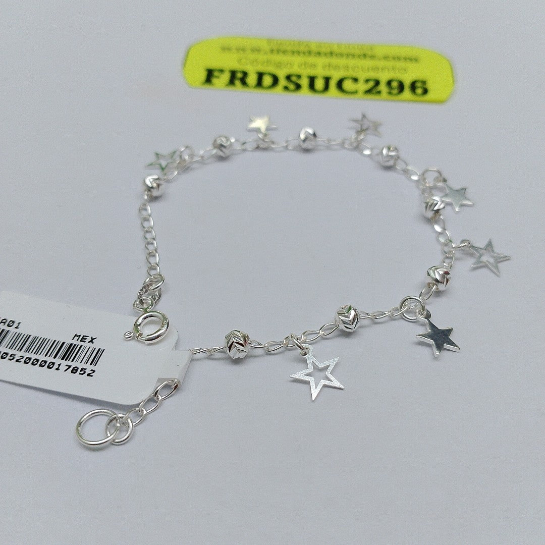 PULSERA TEJIDO ESPECIAL PLATA .925 18 CM 3 GR (NUEVO)