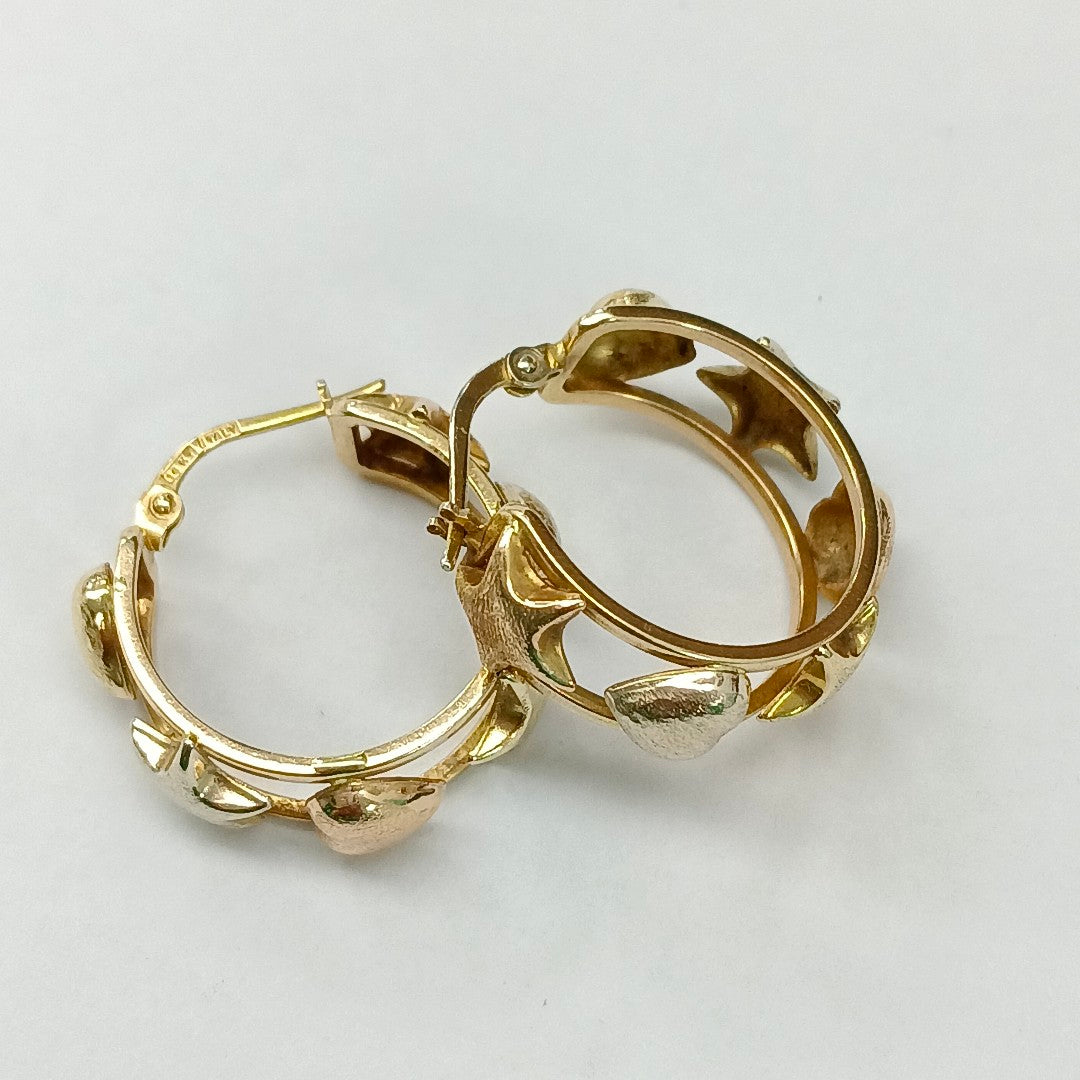ARRACADAS PAR ORO 14 K 4.4 GRMS (SEMINUEVO)