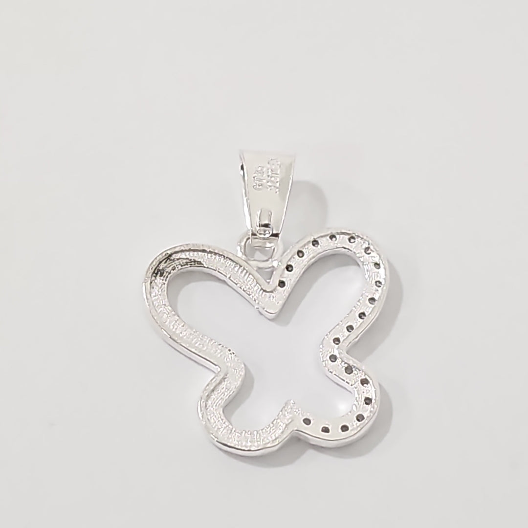 DIJE MARIPOSA C/CIRCONIAS PLATA .925 2.4 GR (NUEVO)