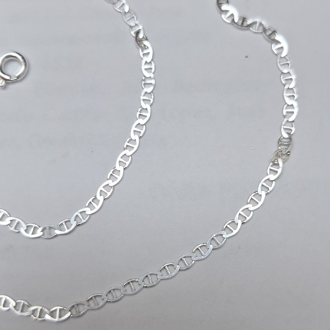 CADENA TEJIDO GUCHI PLATA .925 55 CM 3.4 GR (NUEVO)