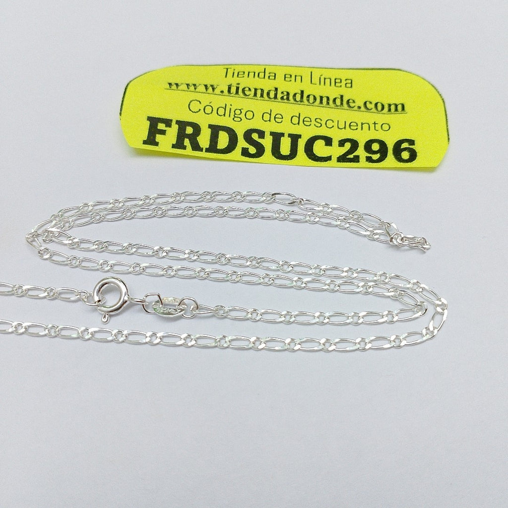 CADENA TEJIDO 1X1 PLATA .925 55 CM 3.3 GR (NUEVO)