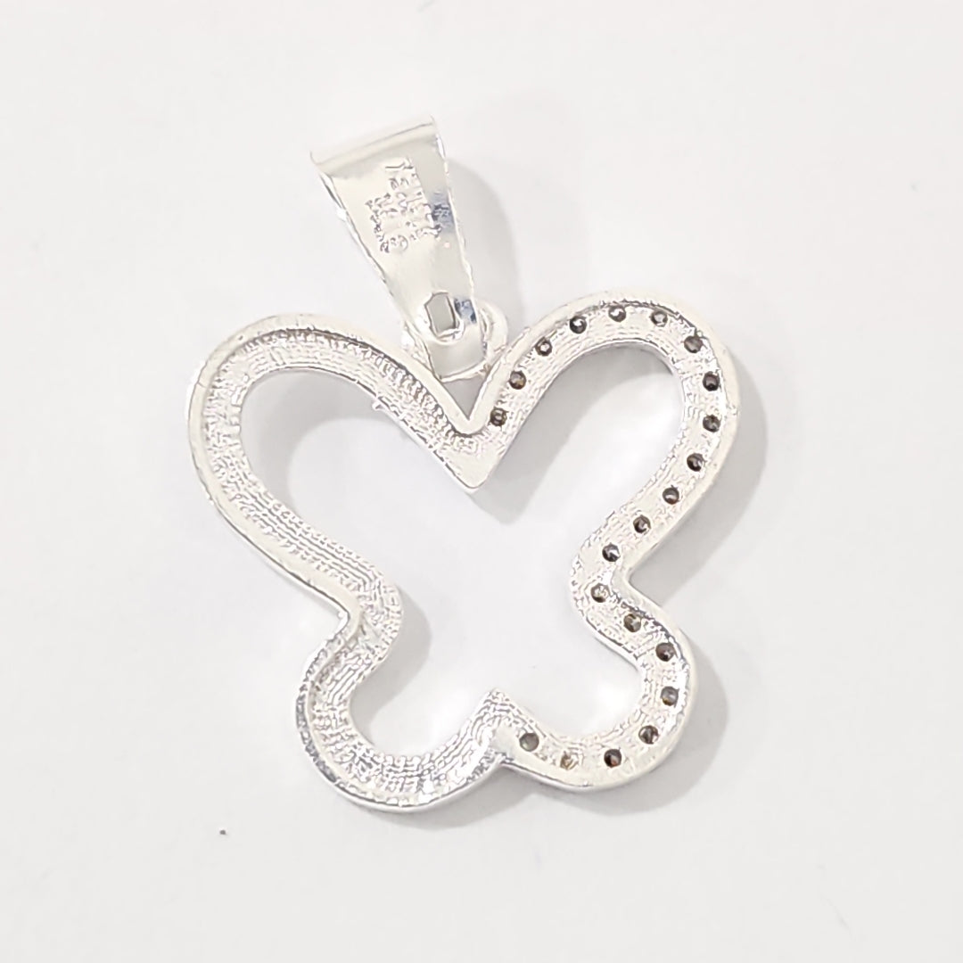 DIJE MARIPOSA C/CIRCONIAS PLATA .925 2.3 GR (NUEVO)