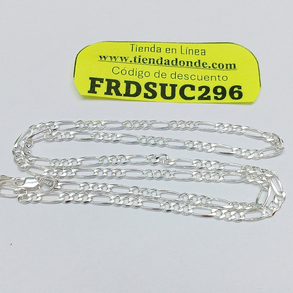 CADENA TEJIDO 3X1 PLATA .925 55 CM 7.8 GR (NUEVO)