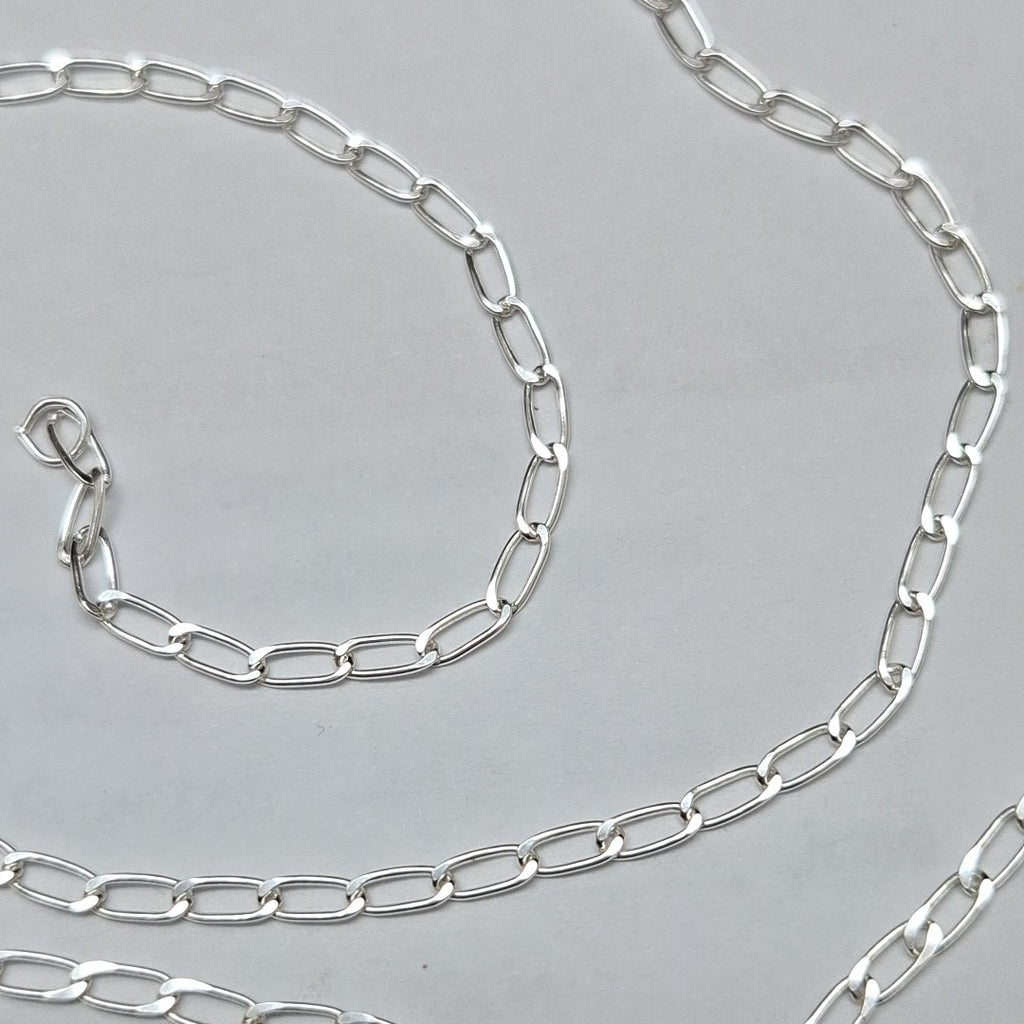 CADENA TEJIDO ESLABONES PLATA .925 60 CM 3.2 GR (NUEVO)