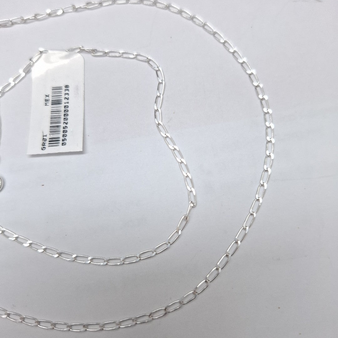 CADENA TEJIDO ESLABONES PLATA .925 55 CM 2.9 GR (NUEVO)