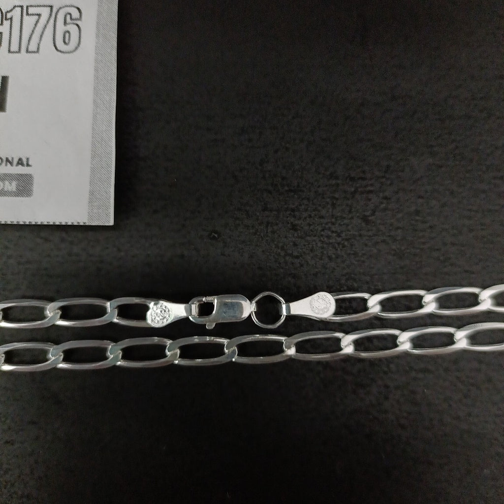 CADENA TEJIDO ESLABONES PLATA .925 55 CM 9.5 GR (NUEVO)