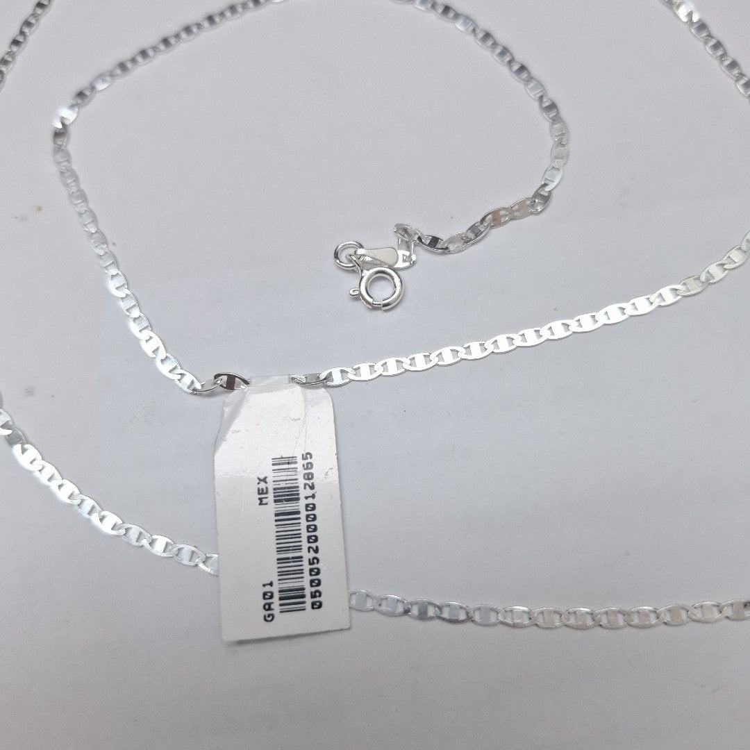 CADENA TEJIDO ESPEJO PLATA .925 55 CM 4.1 GR (NUEVO)