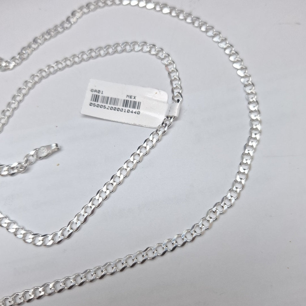 CADENA TEJIDO BARBADO PLATA .925 60 CM 13.2 GR (NUEVO)