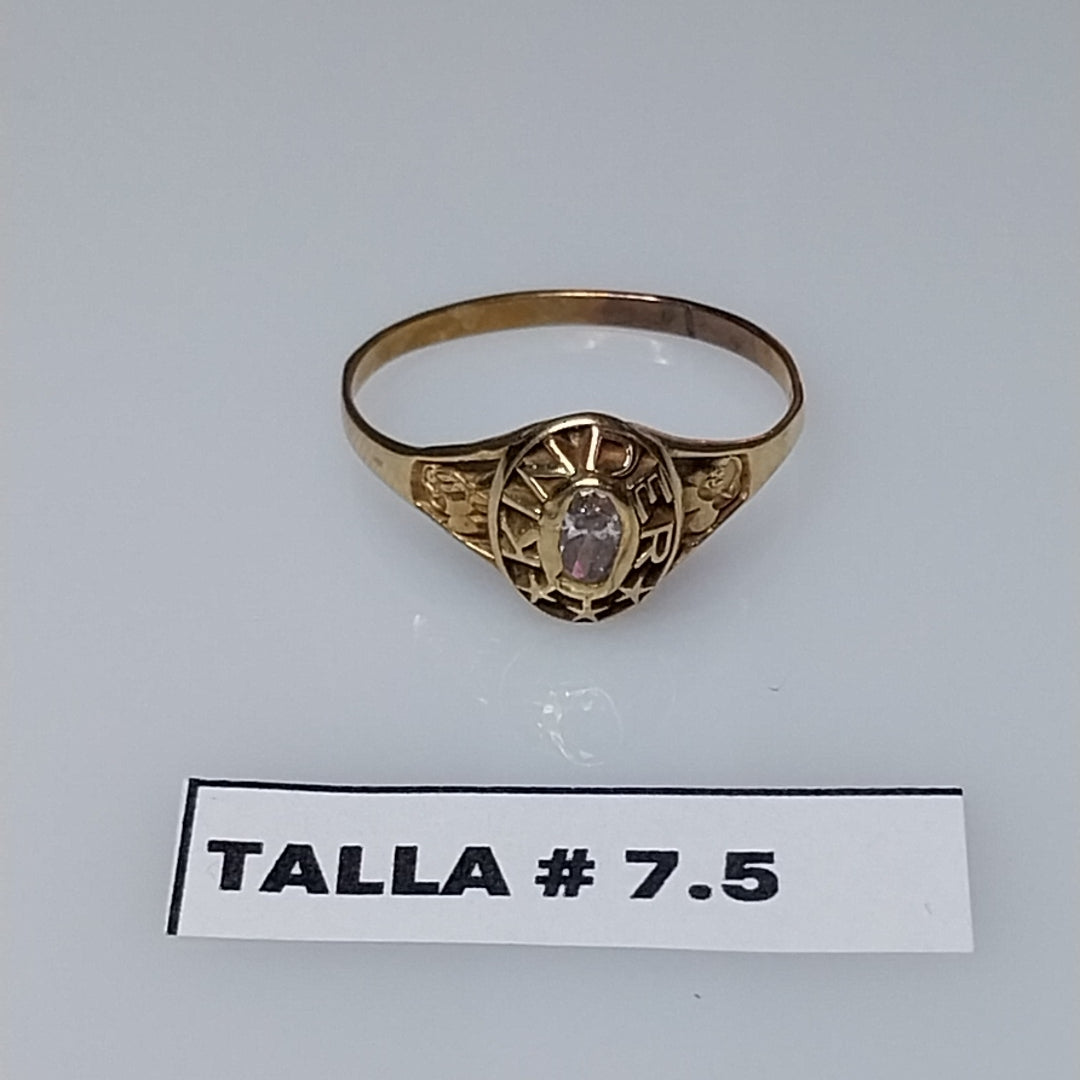ANILLO DE GRADUACIÓN ORO 10 K 1,80 GRMS (SEMINUEVO)