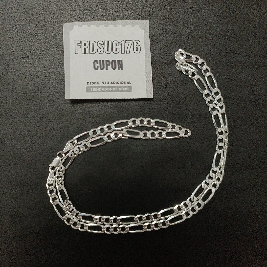 CADENA TEJIDO 3X1 PLATA .925 60 CM 16.9 GR (NUEVO)