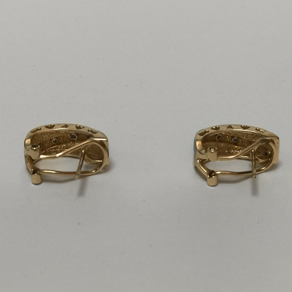 ARETES PAR ORO COMBINADO 14 K 7,40 GRMS (SEMINUEVO)