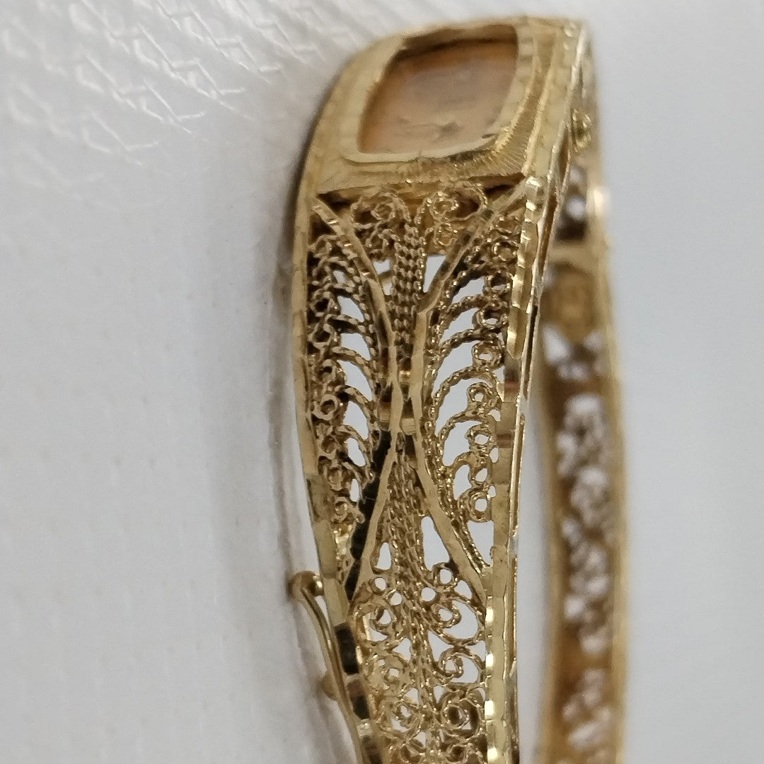 RELOJ CAJA ACERO PULSO ORO ORO 14 K 24.7 GRMS (SEMINUEVO)