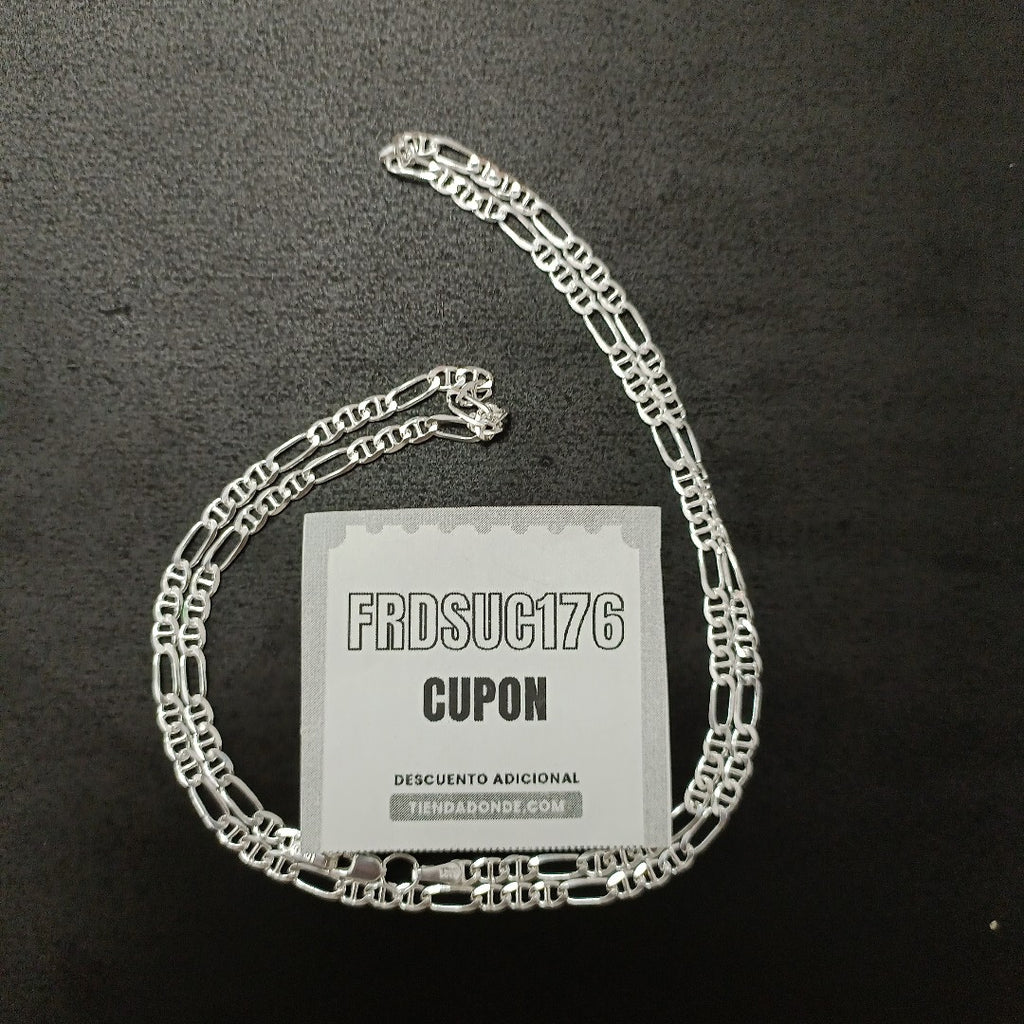 CADENA TEJIDO MARINERO PLATA .925 55 CM 7.8 GR (NUEVO)