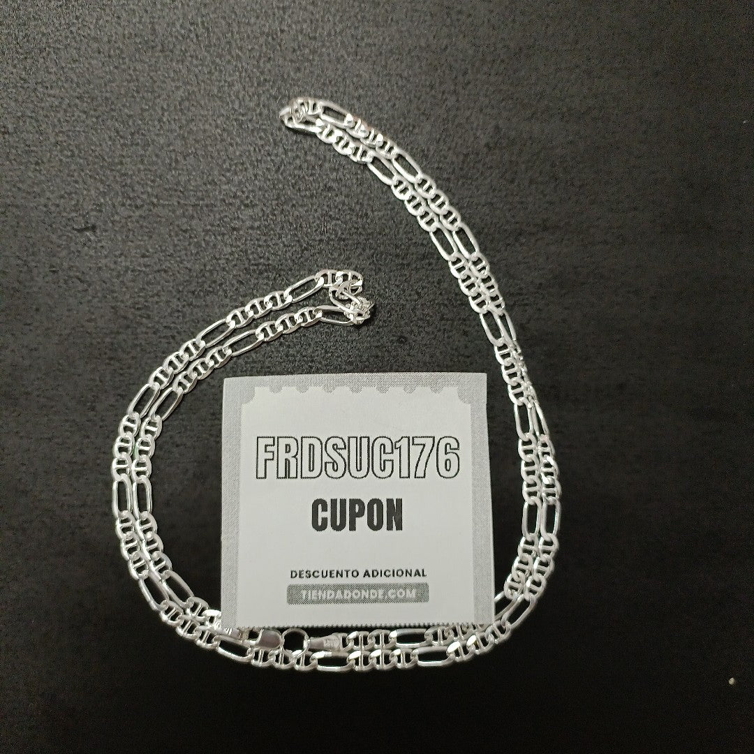 CADENA TEJIDO MARINERO PLATA .925 55 CM 7.8 GR (NUEVO)