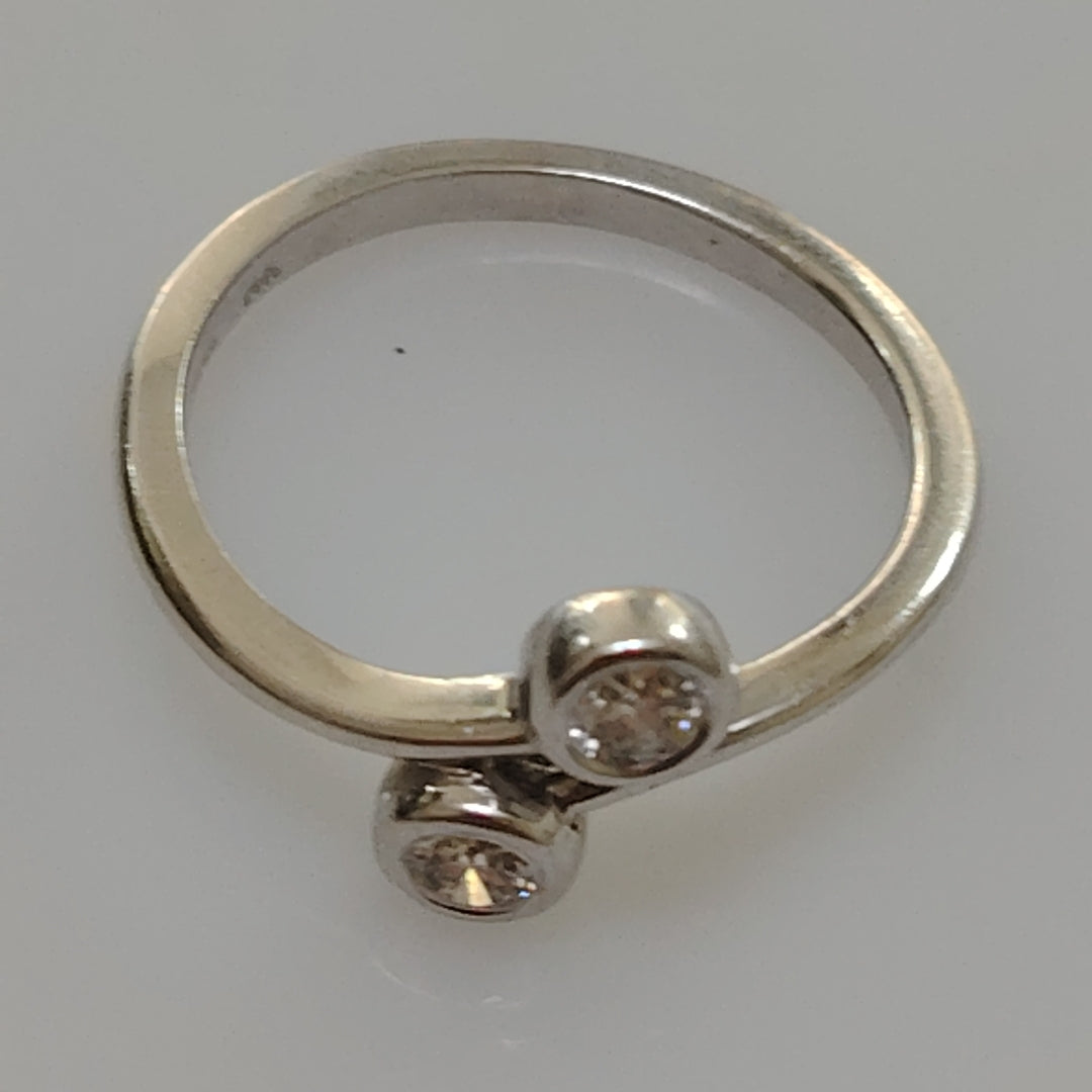 ANILLO ORO BLANCO 14 K 2,40 GRMS (SEMINUEVO)