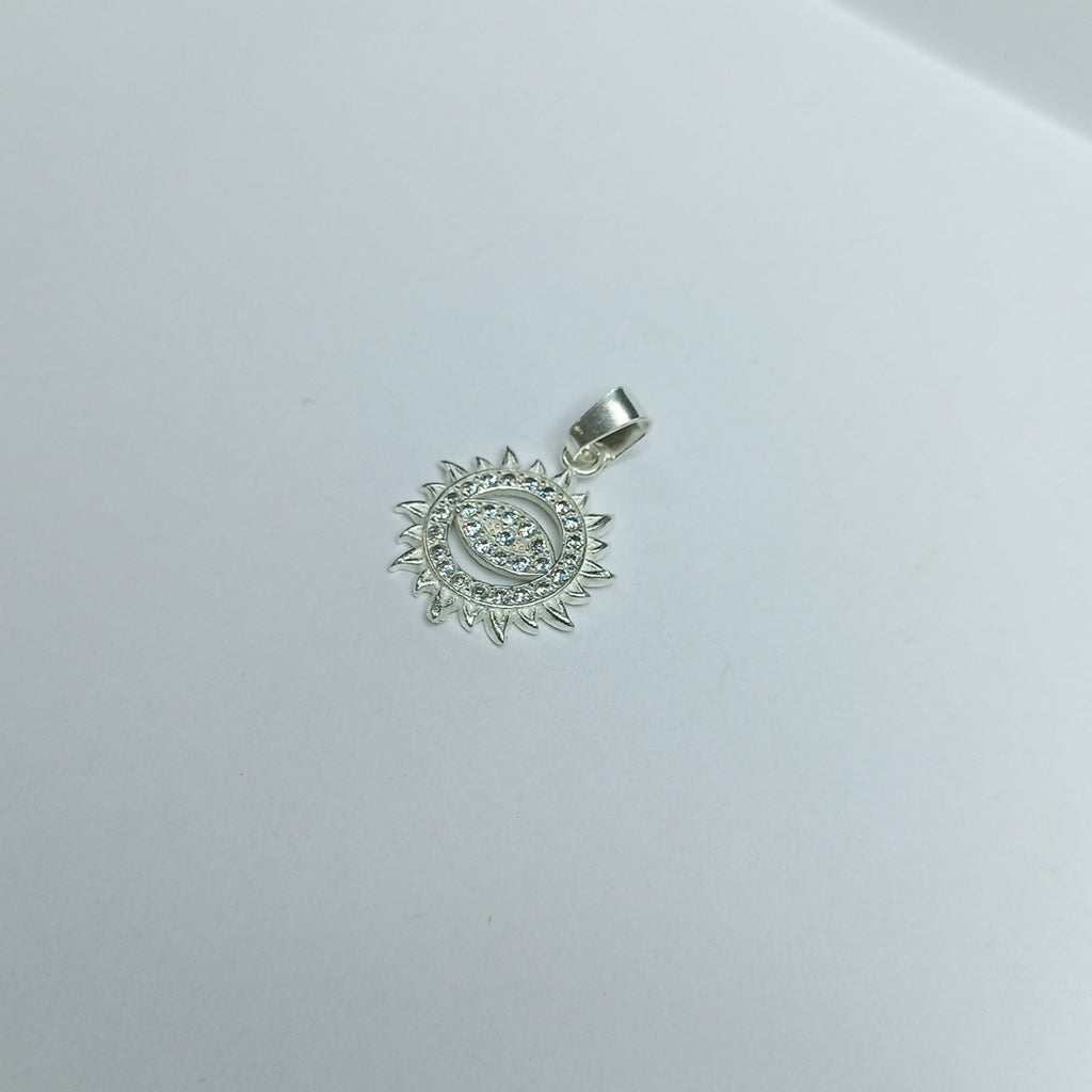 DIJE OJO MAGICO CON CIRCONIAS PLATA .925 2 GR (NUEVO)