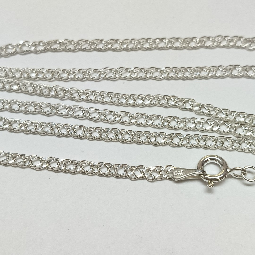 CADENA TEJIDO ESLABONES PLATA .925 55 CM 4.2 GR (NUEVO)