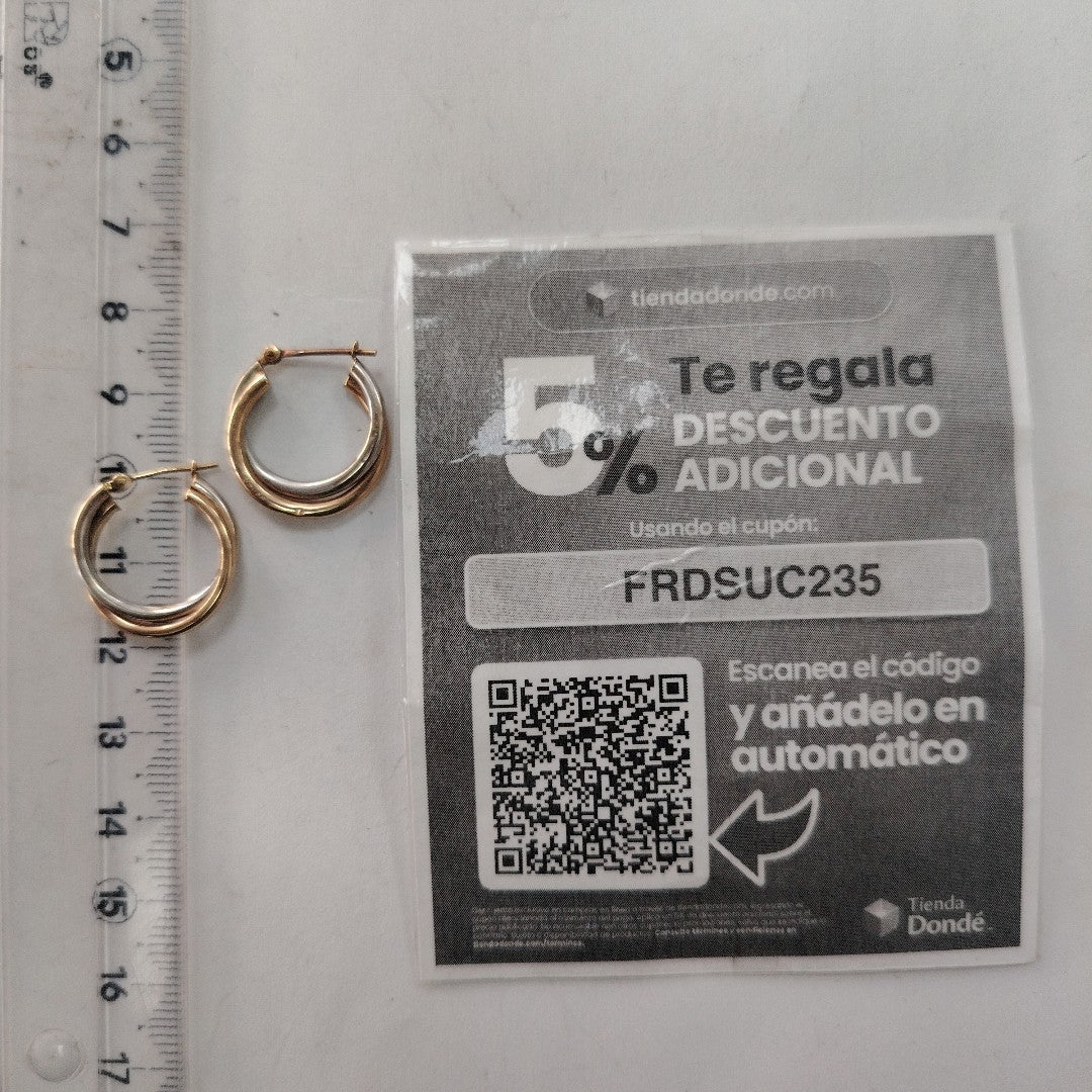 ARRACADAS PAR ORO 10 K 1.1 GRMS (SEMINUEVO)
