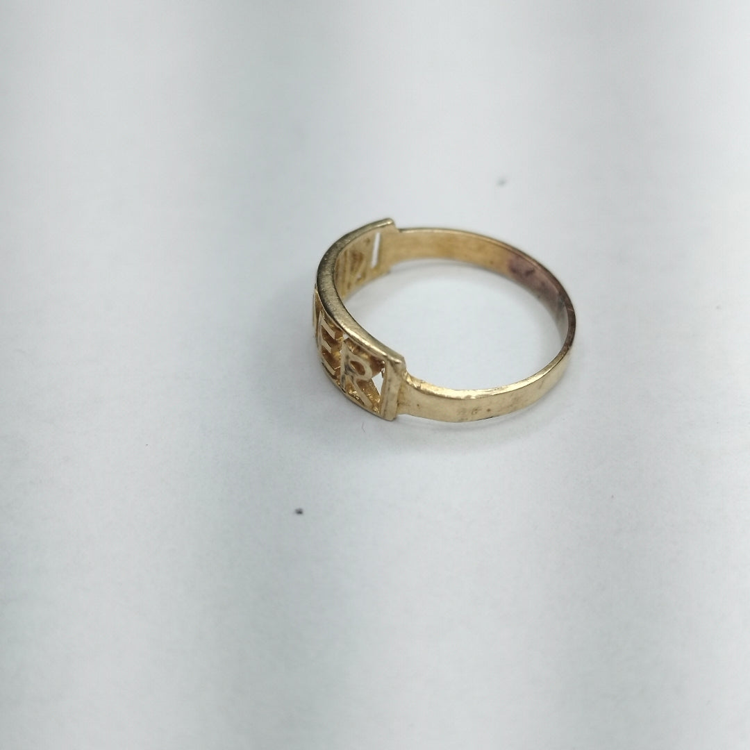 ANILLO CONMEMORATIVO ORO 10 K 0,80 GRMS (SEMINUEVO)