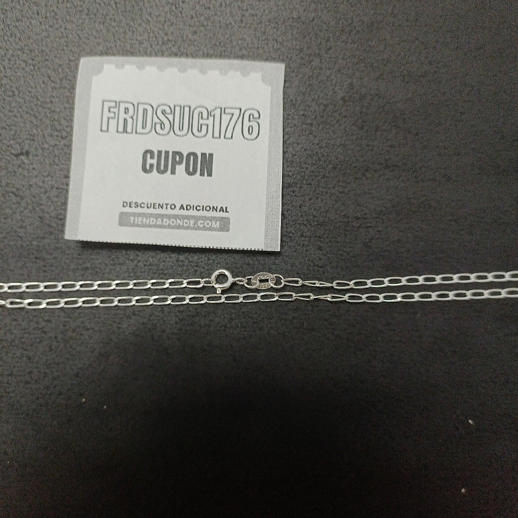 CADENA TEJIDO ESLABONES PLATA .925 55 CM 2.9 GR (NUEVO)