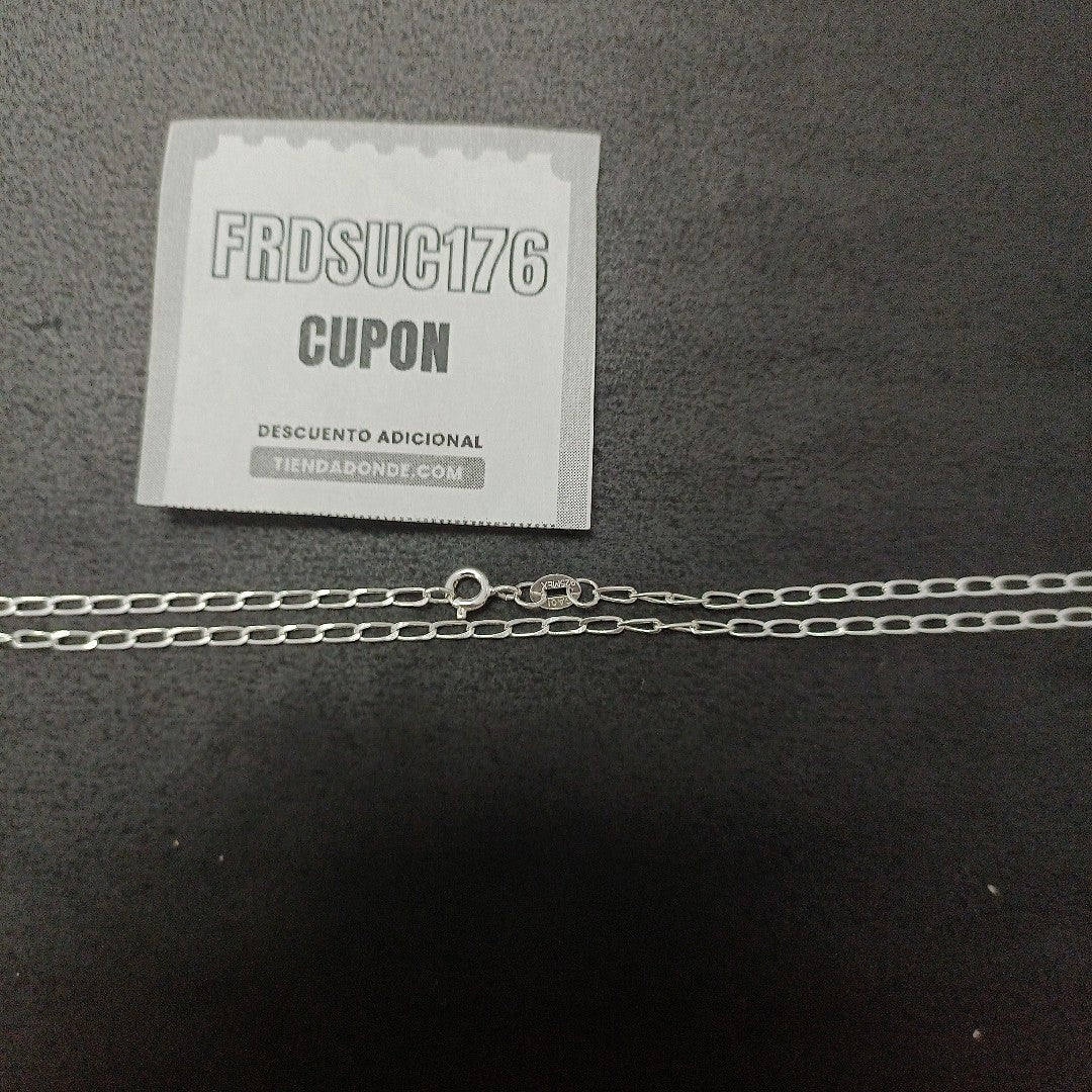 CADENA TEJIDO ESLABONES PLATA .925 55 CM 2.9 GR (NUEVO)