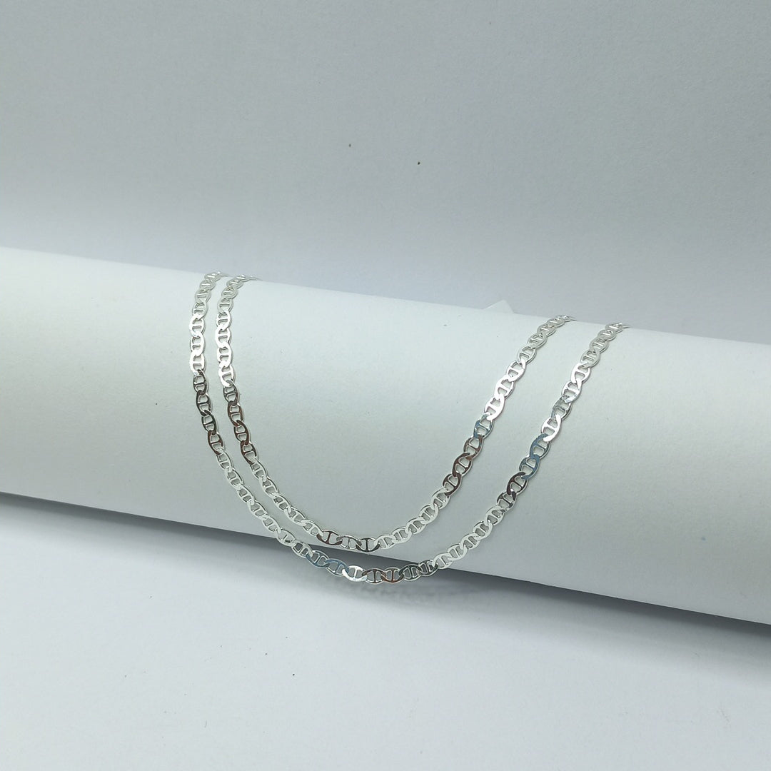 CADENA TEJIDO GUCHI PLATA .925 55 CM 3.5 GR (NUEVO)