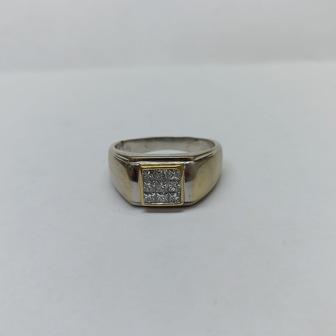 ANILLO ORO BLANCO 18 K 9.3 GRMS (SEMINUEVO)