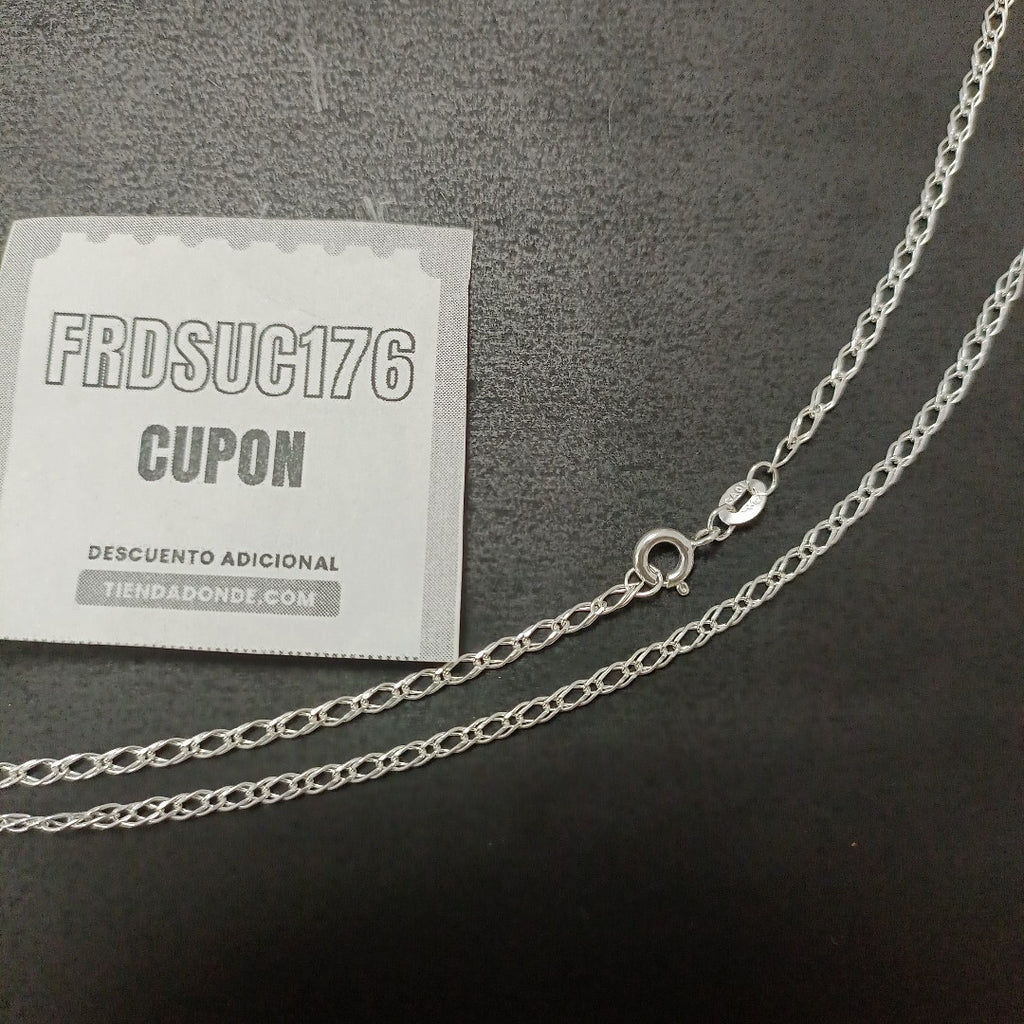 CADENA TEJIDO ESLABONES PLATA .925 50 CM 3.5 GR (NUEVO)