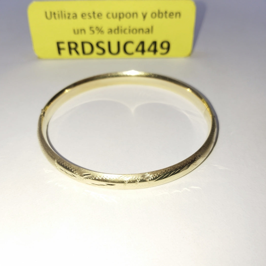 PULSERA RIGIDA ORO 14 K 7.7 GRMS (SEMINUEVO)