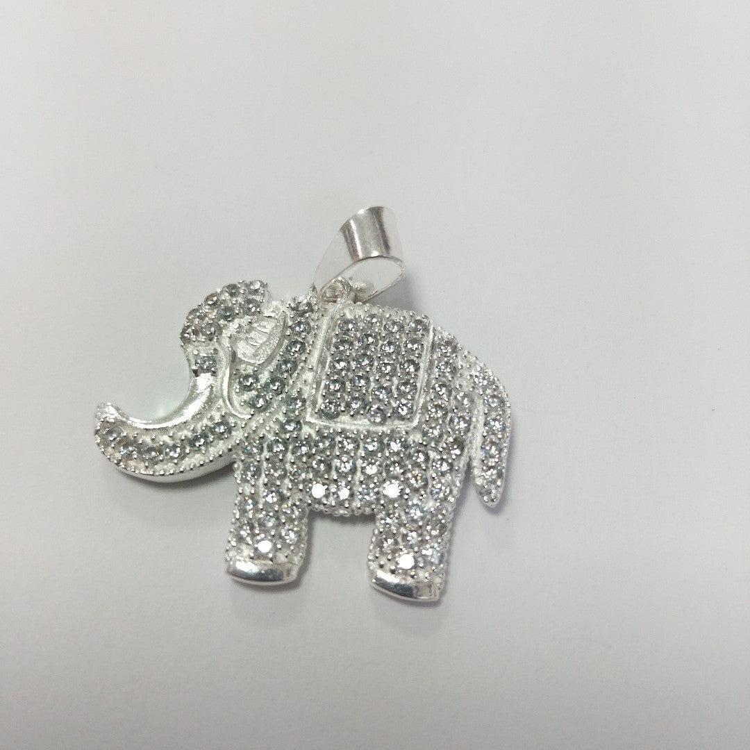 DIJE ELEFANTE C/CIRCONIAS PLATA .925 5.3 GR (NUEVO)