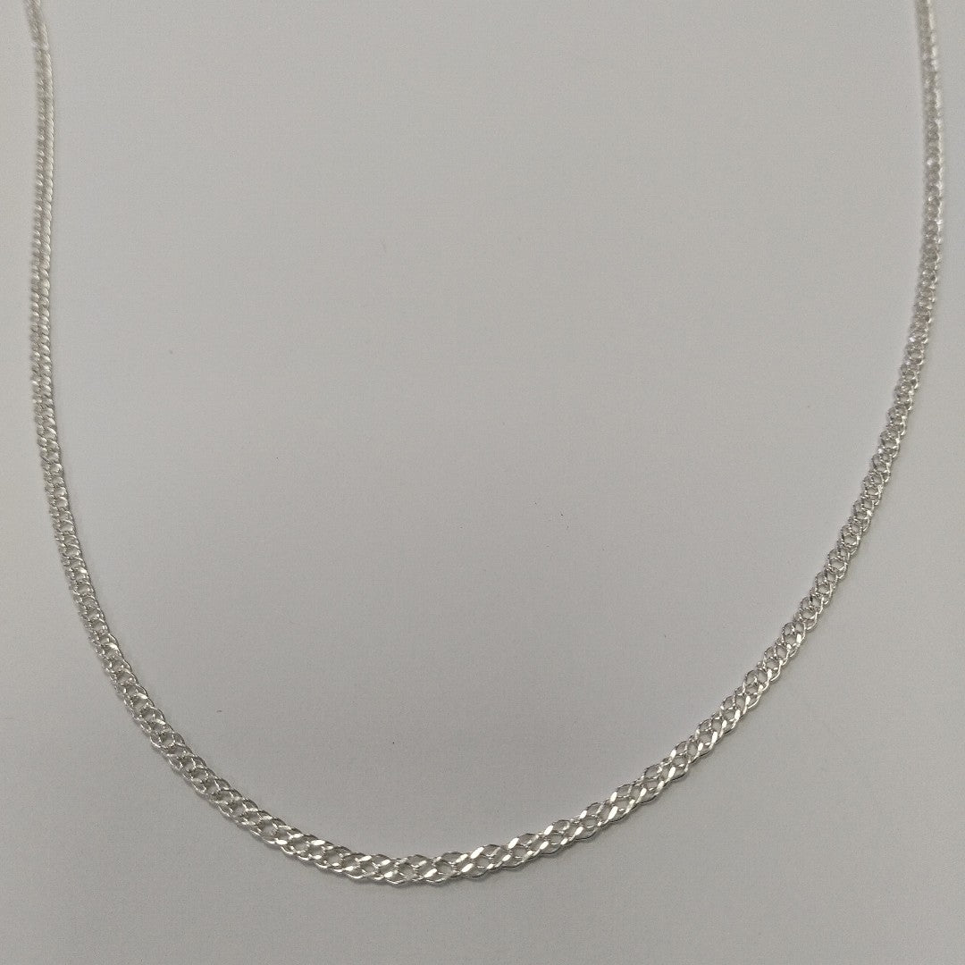 CADENA TEJIDO ESLABONES PLATA .925 50 CM 3.6 GR (NUEVO)