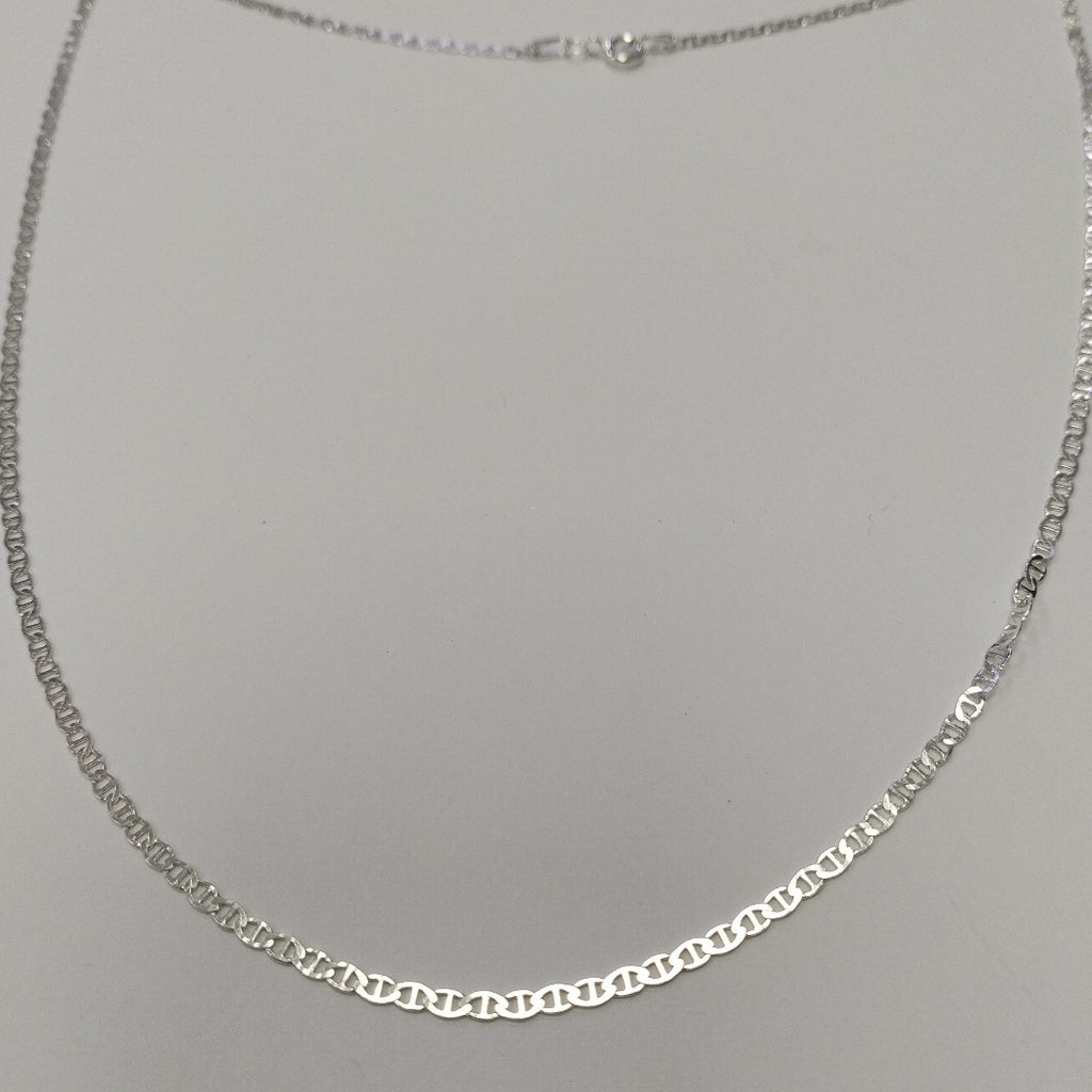 CADENA TEJIDO GUCHI PLATA .925 55 CM 3.6 GR (NUEVO)