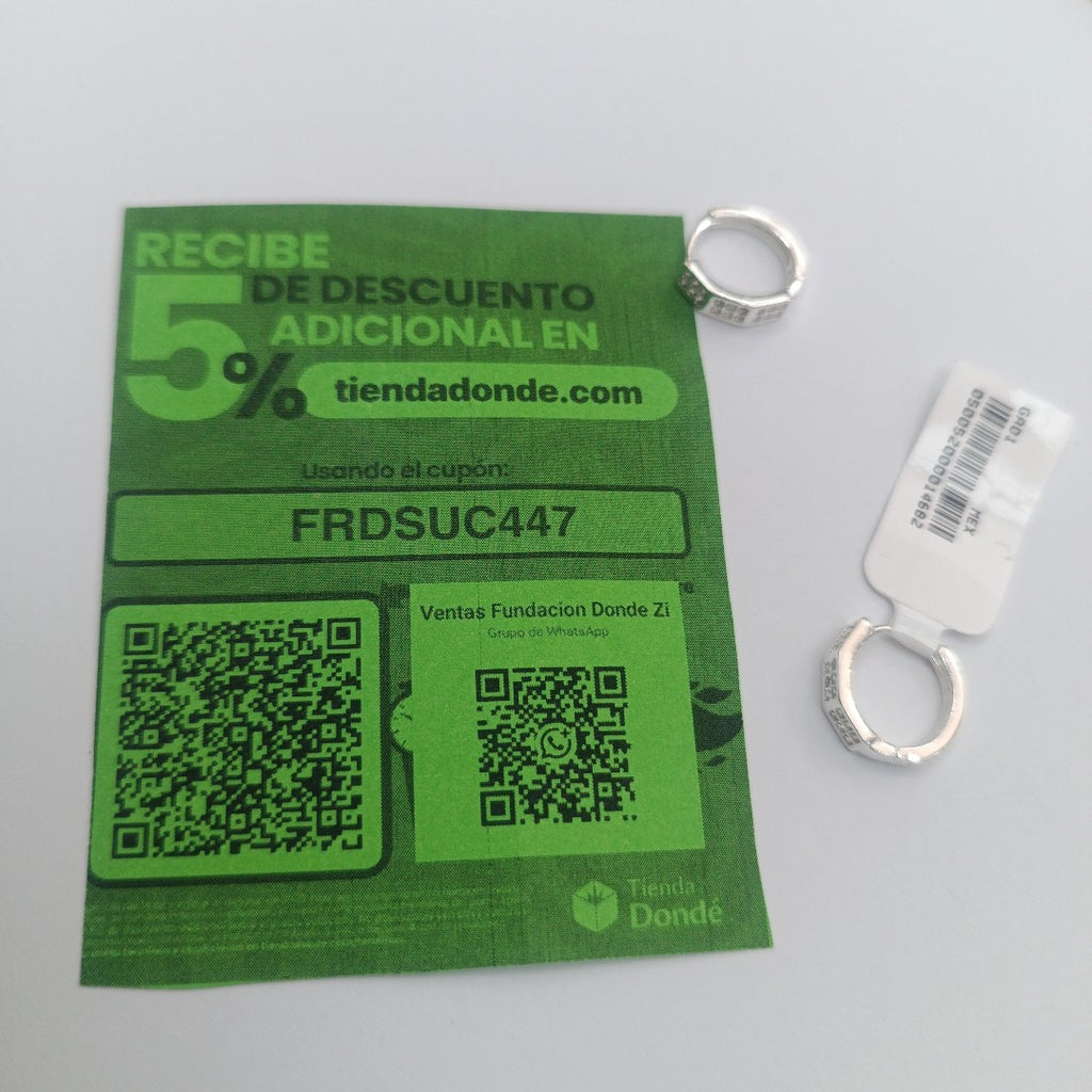 ARRACADAS C/CIRCONIAS PLATA .925 2.6 GR (NUEVO)