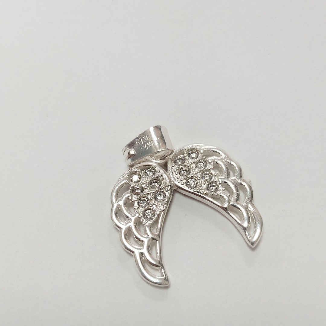 DIJE ALAS C/CIRCONIAS PLATA .925 2.4 GR (NUEVO)