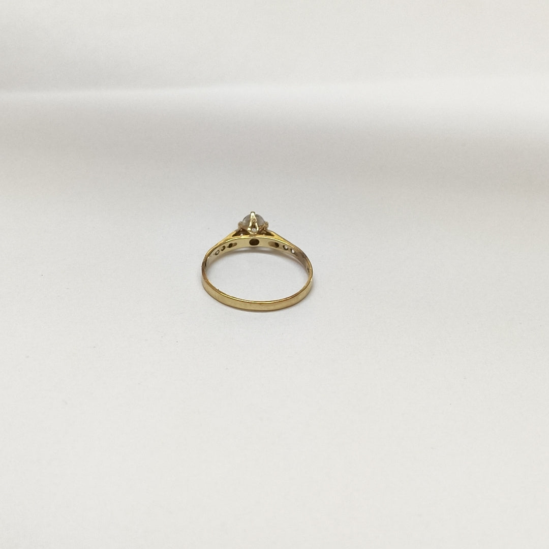 ANILLITO,SOLITARIO ORO 8 K 1,20 GRMS (SEMINUEVO)
