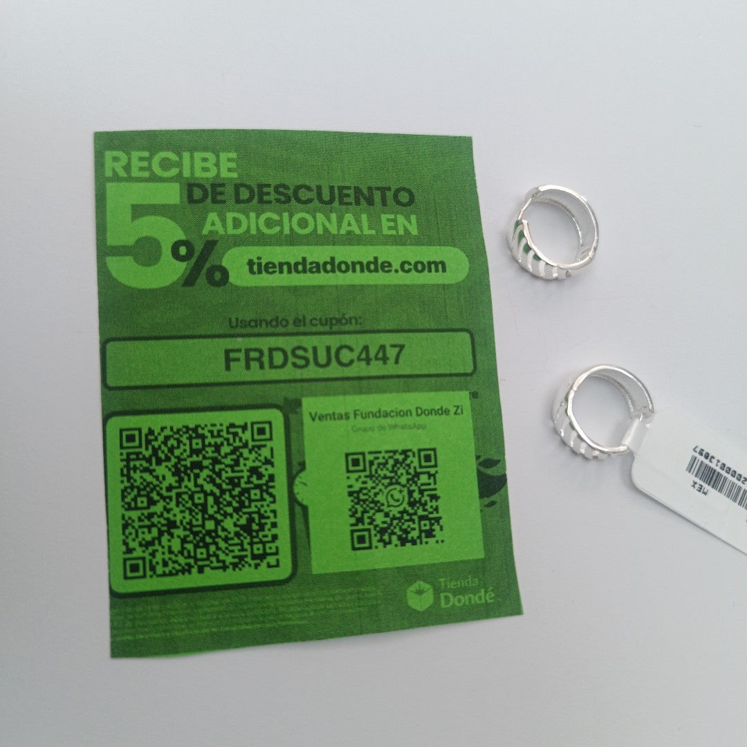 HUGGIES GRECAS PLATA .925 3.4 GR (NUEVO)