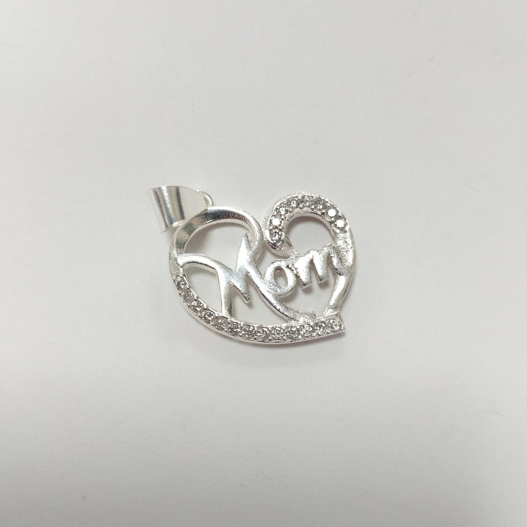 DIJE CORAZON C/CIRCONIAS PLATA .925 3.1 GR (NUEVO)