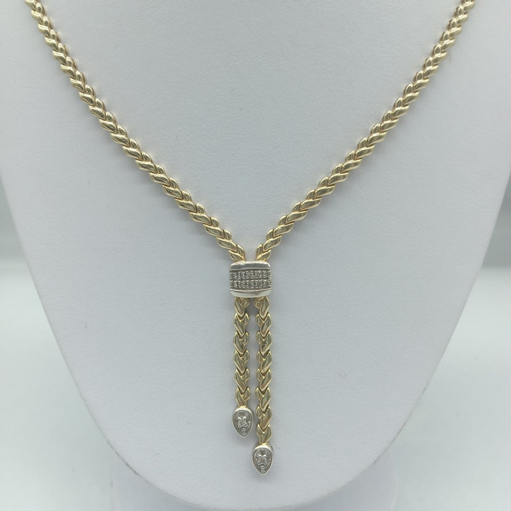 GARGANTILLA ORO COMBINADO 14 K 25.7 GRMS (SEMINUEVO)