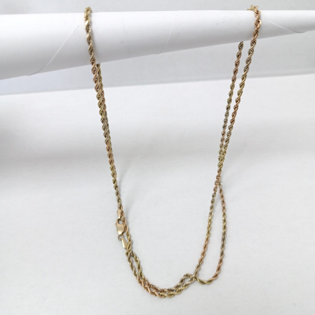 CADENA ORO, ORO COMBINADO 14 K 11.2 GRMS (SEMINUEVO)