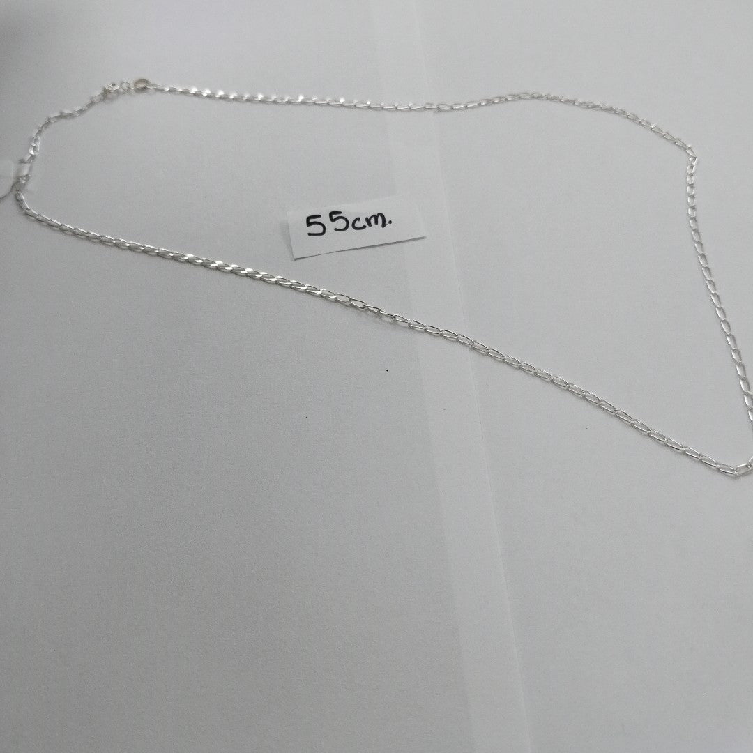 CADENA TEJIDO ESLABONES PLATA .925 55 CM 2.8 GR (NUEVO)